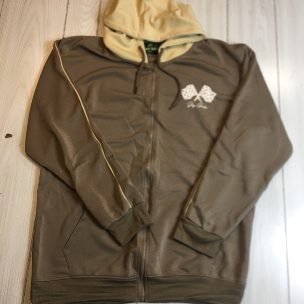 Sacred Crown Mens Hoodie Stay Grindin Full Zip Brown Size 2X
